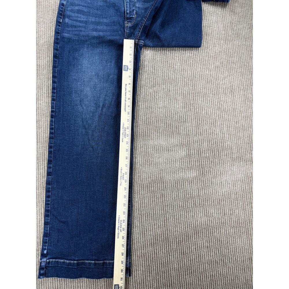 Liz Claiborne Wide Leg High Rise Cropped Blue Jeans Size 8 - Picture 8 of 8